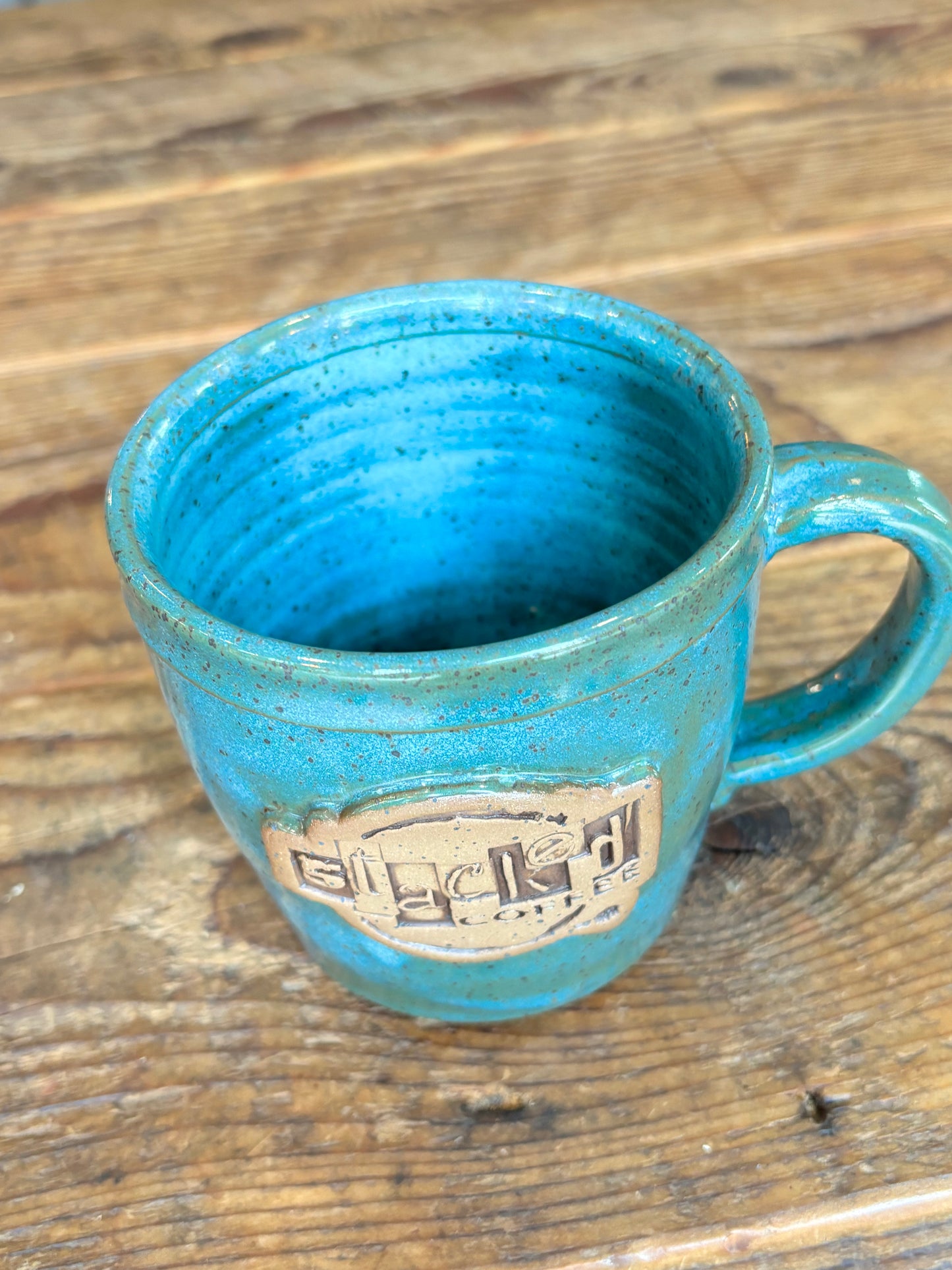 Stacked Coffee Mug - Teal w/lip