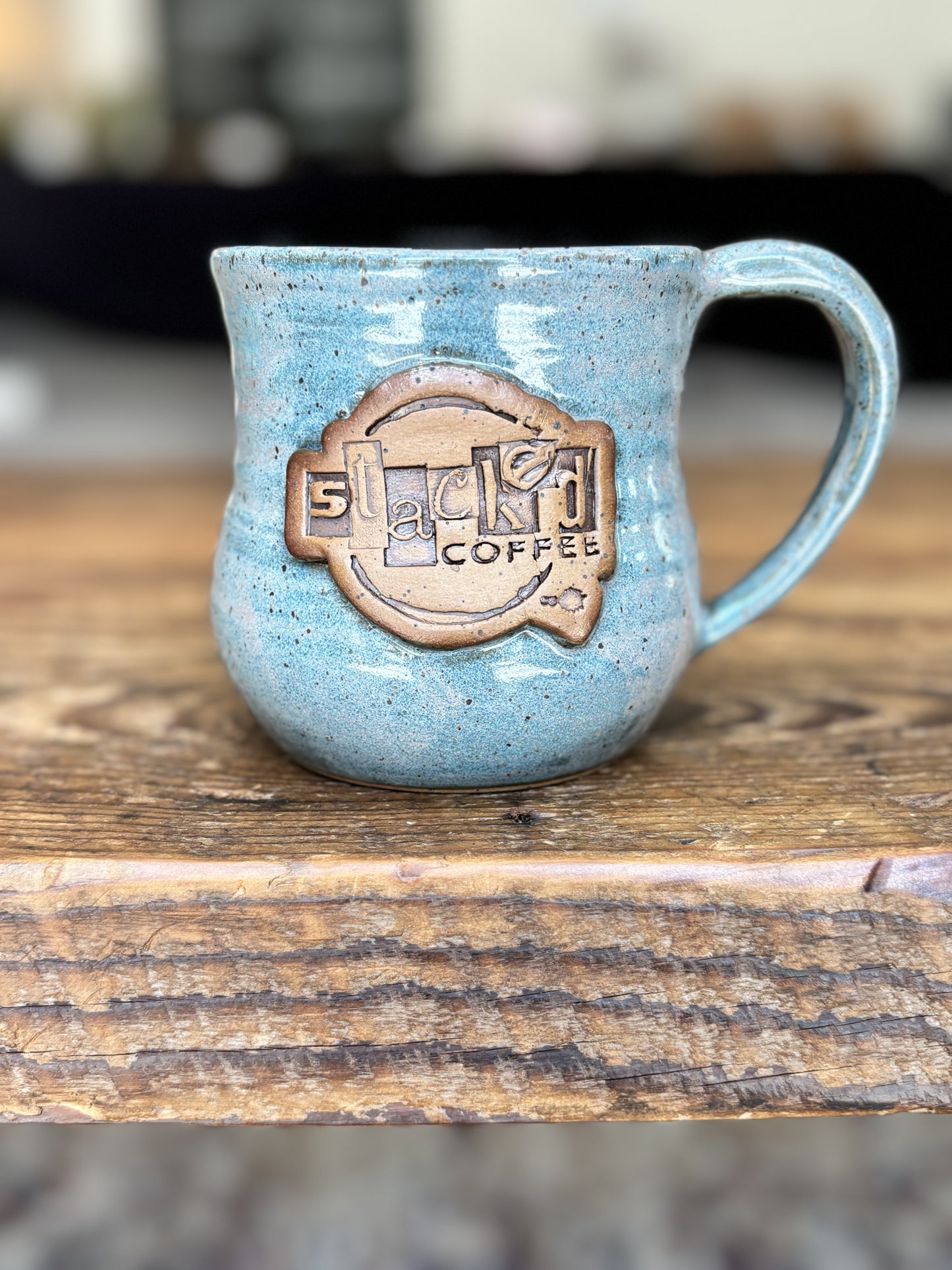 Stacked Coffee Mug - Light Blue