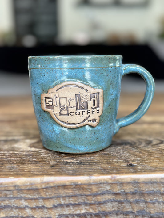 Stacked Coffee Mug - Teal w/lip