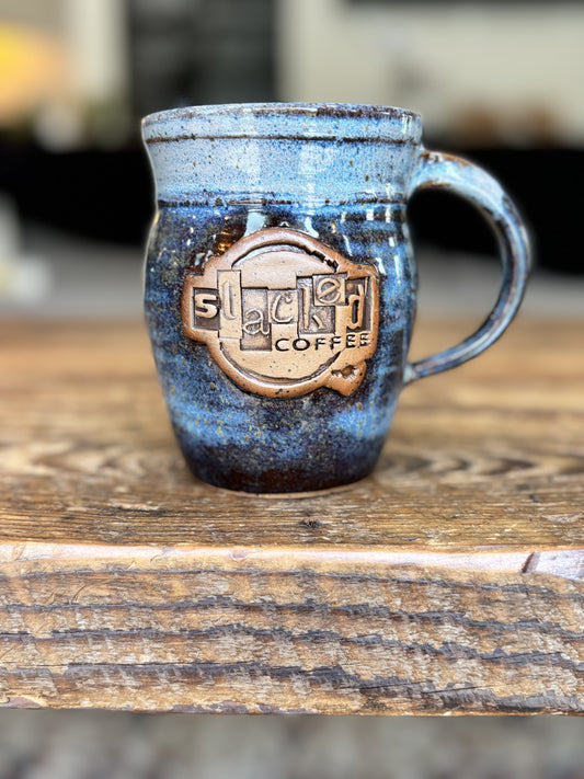 Stacked Coffee Mug - Blue and White Wash